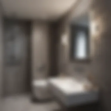 Minimalist Tiny Bathroom Design Minimalist design showcasing effective use of space