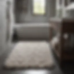 Luxurious cotton bathroom mat in an elegant setting