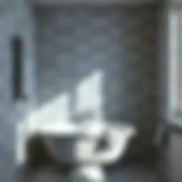 Before painting wall tiles in a bathroom
