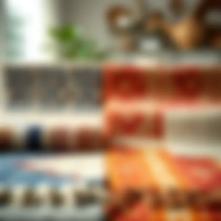 Comparison of Various Rug Materials Different rug materials displayed for comparison