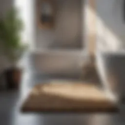 Luxurious bathroom mat in a modern setting