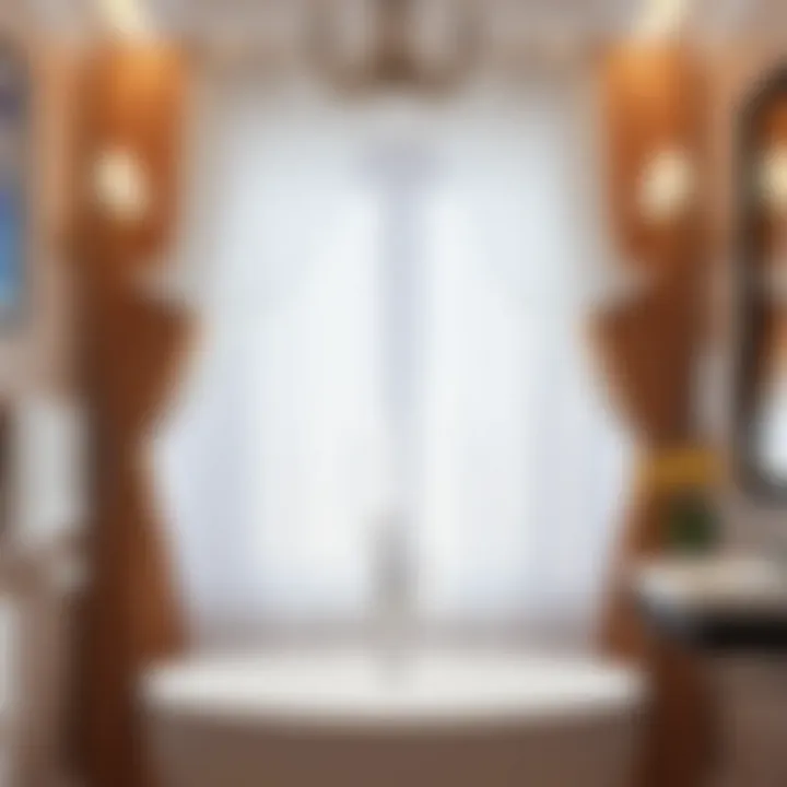 Sheer Elegance in Bathroom Design Elegant sheer curtains for a modern bathroom window