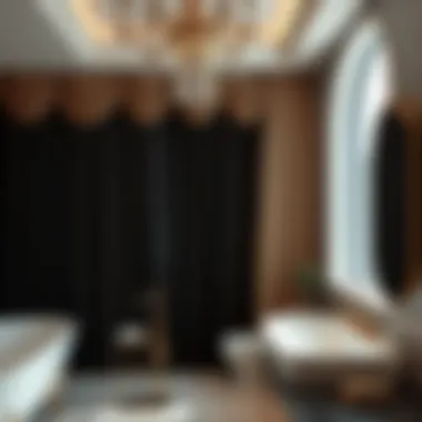 Luxury Meets Function: Blackout Curtains for Bathrooms Stylish blackout curtains ensuring privacy in a luxury bathroom