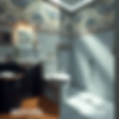 Transformation of Bathroom Flooring Before and after images of flooring repair