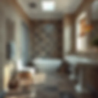Variety of Bathroom Flooring Options Examples of different flooring types for bathrooms