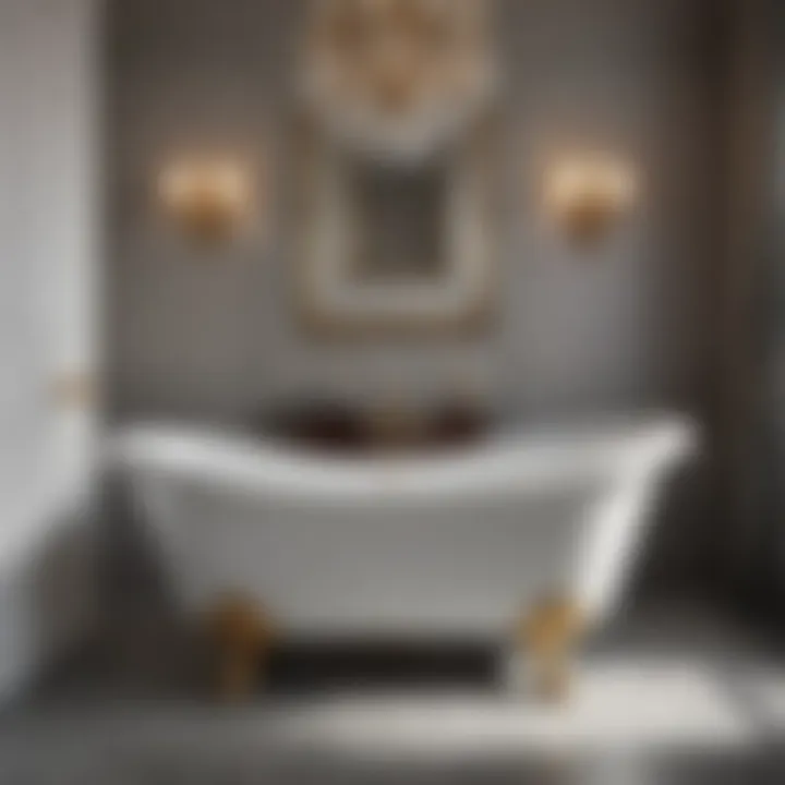 Elegant clawfoot tub in a stylish bathroom