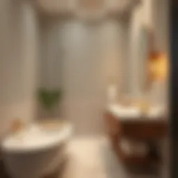 Elegant bathroom design showcasing modern fixtures and calming colors