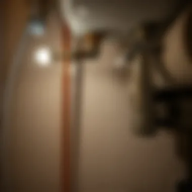 Plumbing Connections Under Sink Detailed view of plumbing connections under a bathroom sink