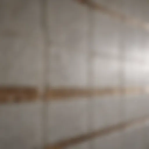 Close-up view of perfectly grouted bathroom tiles showcasing detailed craftsmanship