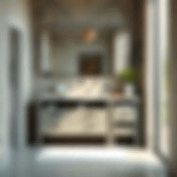 Modern bathroom vanity with integrated storage solutions for functionality