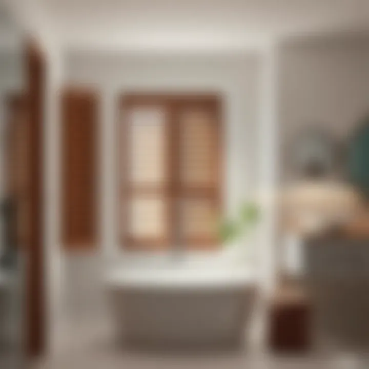 Modern Shutters for a Sleek Look Contemporary bathroom featuring wooden shutters