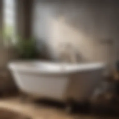 Enhancing Ambiance with Bathtub Holders A stylish bathtub holder with candles and bath accessories