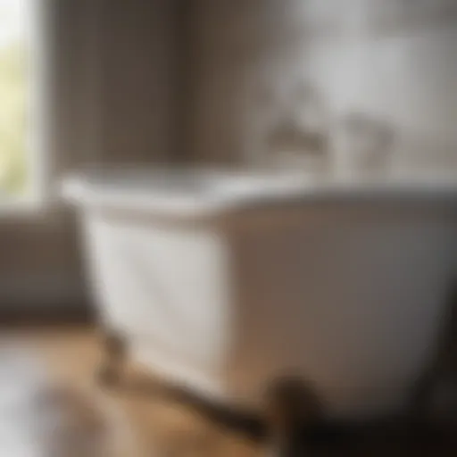 A vintage bathtub holder showcasing intricate design