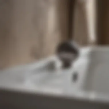 Elegant Bathtub Knob in Luxury Decor Stylish bathtub knob in a luxurious setting