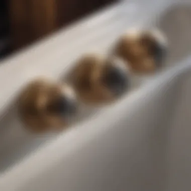 Charming Vintage Bathtub Knobs A variety of vintage bathtub knobs arranged aesthetically