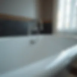 Close-up of a beautifully refinished bathtub surface