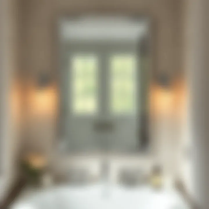 Chic Ambiance with Stylish Chrome Sconces Stylish chrome sconces adding ambiance to a chic bathroom