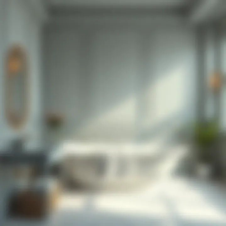 Soothing color palette with marble accents