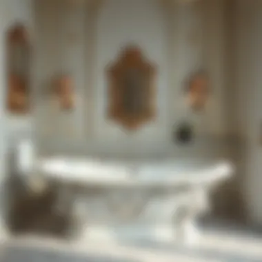 Luxurious bathtub with intricate detailing