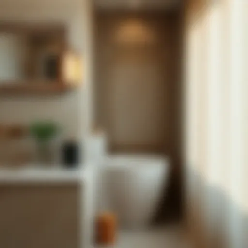 Close-up of pristine stone tiles in a bathroom setting