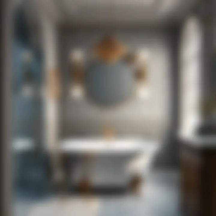 Visual representation of cost-effective bathroom materials