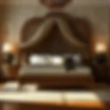 Elegant rattan king bedroom set showcasing intricate design details