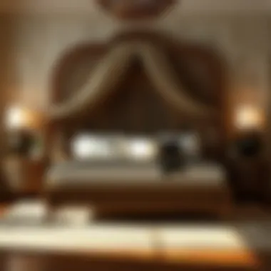 Intricate Design of Rattan King Bedroom Set Elegant rattan king bedroom set showcasing intricate design details