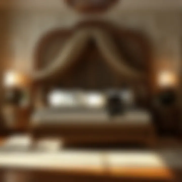 Intricate Design of Rattan King Bedroom Set Elegant rattan king bedroom set showcasing intricate design details