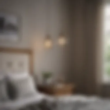 Stylish Pendant Lighting Over Bedside Tables Elegant pendant lights hanging over bedside tables
