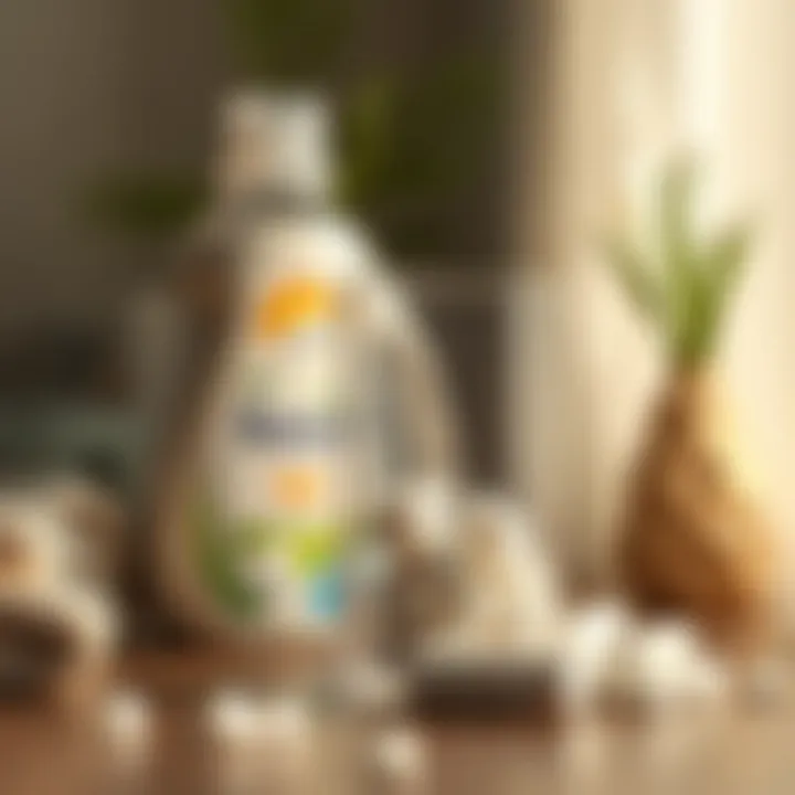 Illustration of the chemical composition of laundry detergent packets