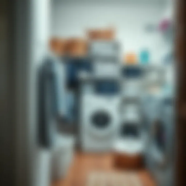 Sorted Laundry for Optimal Washing A beautifully organized laundry space with sorted clothes