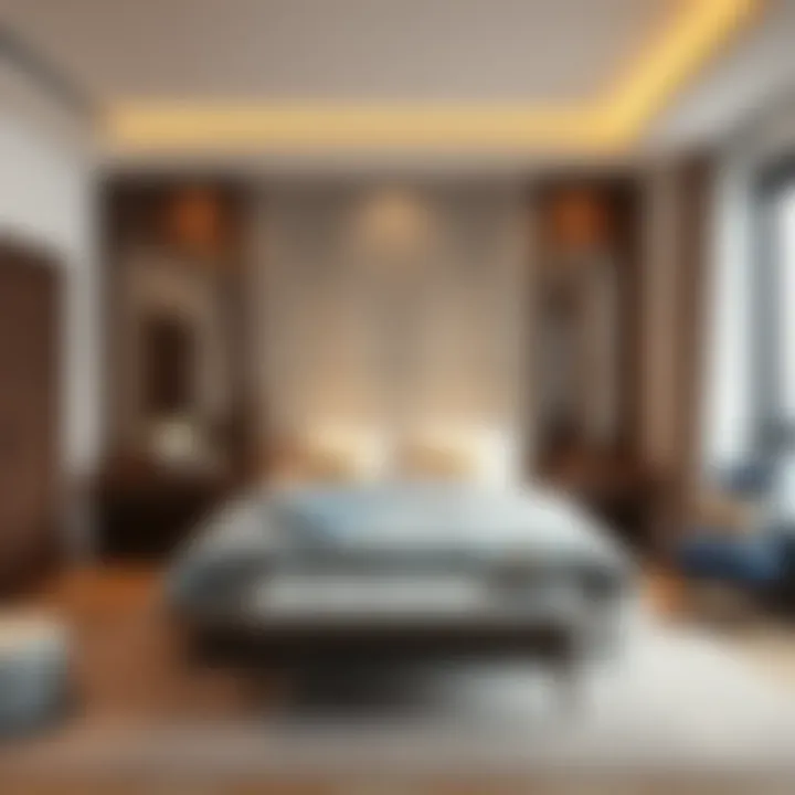 Modern bedroom design with elegant decor