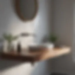 Elegant arrangement of natural materials on a bathroom vanity top