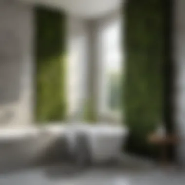 Elegant Bathroom Design Elegant bathroom design featuring a living moss wall