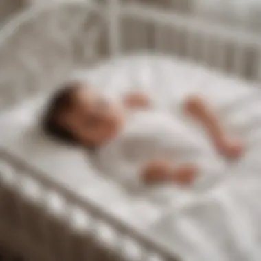 Infant comfortably sleeping on a Davinci bassinet mattress