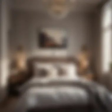 A Cozy Retreat: Guest Bedroom with Soft Lighting Cozy guest bedroom with soft lighting