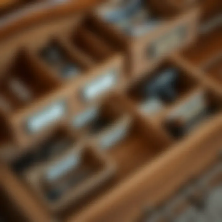 Effective organization strategy for deep drawers with labeled compartments