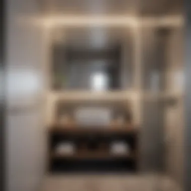 Innovative Layout for Compact Bathroom Innovative layout of a compact bathroom with shower