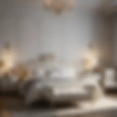 Furniture Arrangement in White Queen Bedroom Stylish furniture arrangements in a serene White Queen bedroom