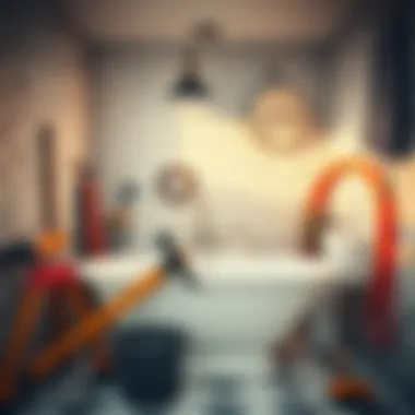 Essential Tools for Bathroom Renovation Labor tools set up for bathroom renovation