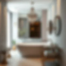 Modern bathroom design showcasing elegant fixtures