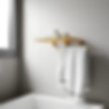 Elegance in Design: Modern Towel Rack Stylish bath towel rack with suction cups showcasing modern design