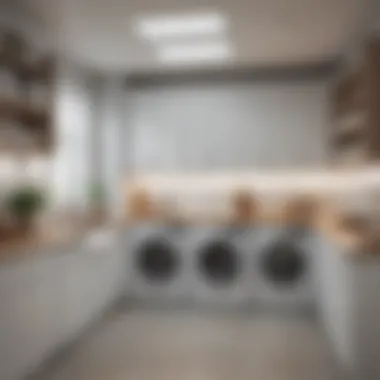 Organized laundry room showcasing efficient layout and design