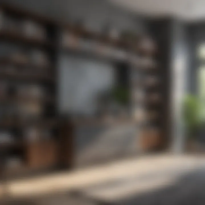 Organized shelves and storage solutions promoting efficiency