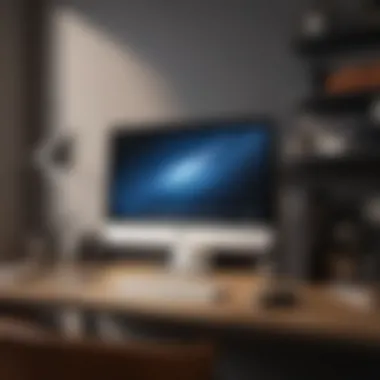Optimized Workspace Technology Sleek desk setup with advanced technology and organization tools