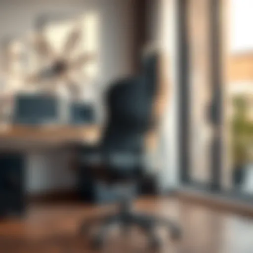 Stylish ergonomic office chair in a modern workspace