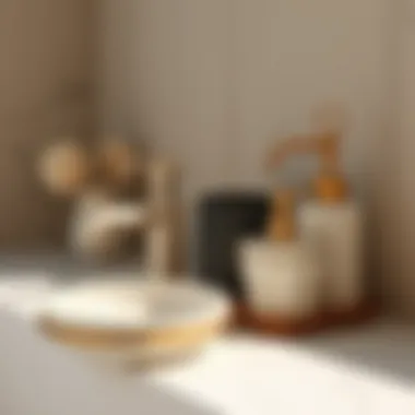 Aesthetic Bathroom Accessories Stylish bathroom accessories arranged aesthetically