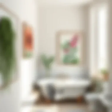 Vibrant Botanical Prints for Bathrooms Vibrant botanical prints for a refreshing bathroom vibe