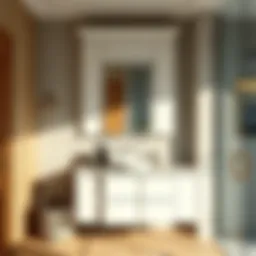 Elegant 18 inch bathroom storage cabinet showcasing modern design