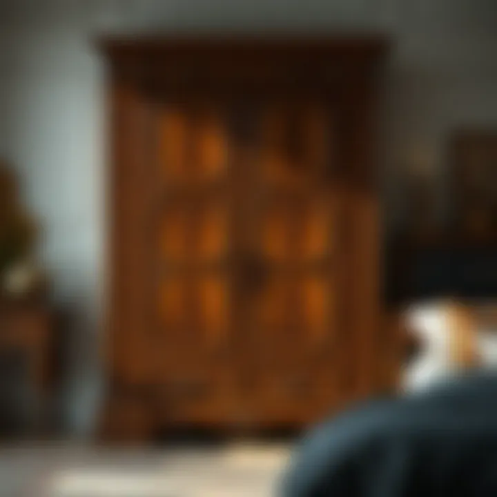 Craftsmanship of Acacia Wood Wardrobe Acacia wood wardrobe highlighting craftsmanship